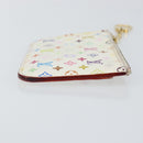 LOUIS VUITTON Multicolor Pochette ClesNM Coin Purse White M93734 LV Auth 146748-3