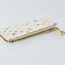 LOUIS VUITTON Multicolor Pochette ClesNM Coin Purse White M93734 LV Auth 146748-5