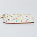 LOUIS VUITTON Multicolor Pochette ClesNM Coin Purse White M93734 LV Auth 146748-6