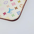 LOUIS VUITTON Multicolor Pochette ClesNM Coin Purse White M93734 LV Auth 146748-7