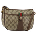 GUCCI GG Supreme Web Sherry Line Shoulder Bag PVC Beige 89 02 032 Auth 146752-1