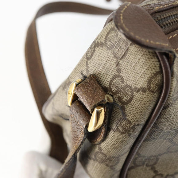 GUCCI GG Supreme Web Sherry Line Shoulder Bag PVC Beige 89 02 032 Auth 146752