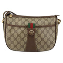 GUCCI GG Supreme Web Sherry Line Shoulder Bag PVC Beige 89 02 032 Auth 146752-13