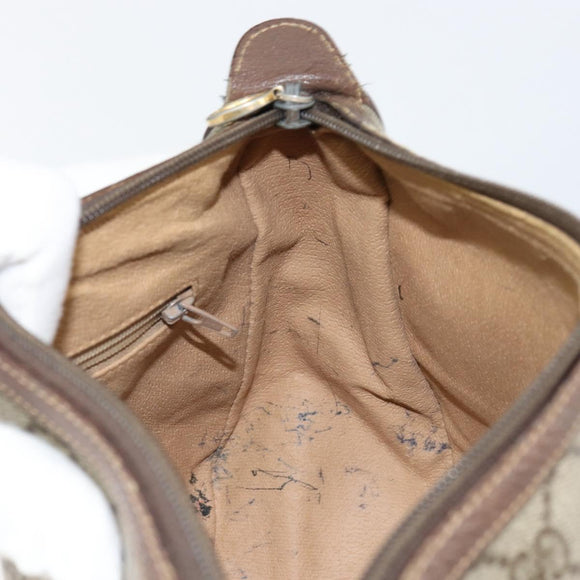 GUCCI GG Supreme Web Sherry Line Shoulder Bag PVC Beige 89 02 032 Auth 146752