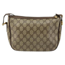 GUCCI GG Supreme Web Sherry Line Shoulder Bag PVC Beige 89 02 032 Auth 146752-2