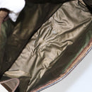 GUCCI GG Supreme Web Sherry Line Clutch Bag PVC Leather Beige Auth 146759-9