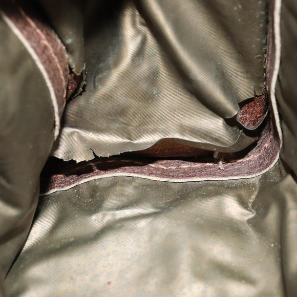 GUCCI GG Supreme Web Sherry Line Clutch Bag PVC Leather Beige Auth 146759