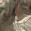 GUCCI GG Supreme Web Sherry Line Clutch Bag PVC Leather Beige Auth 146759-11