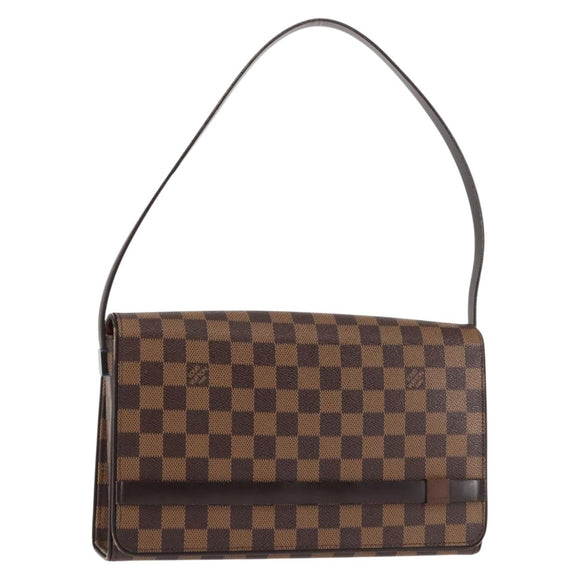 LOUIS VUITTON Damier Ebene Tribeca Ron Shoulder Bag N51160 LV Auth 146766