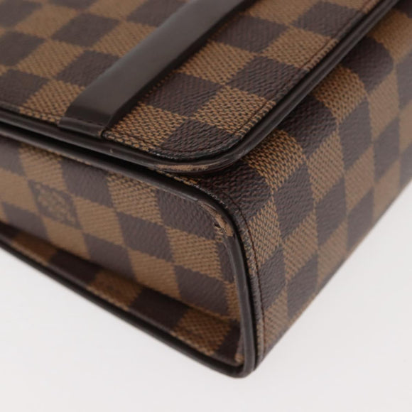 LOUIS VUITTON Damier Ebene Tribeca Ron Shoulder Bag N51160 LV Auth 146766