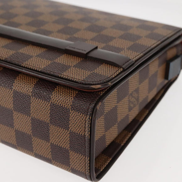 LOUIS VUITTON Damier Ebene Tribeca Ron Shoulder Bag N51160 LV Auth 146766