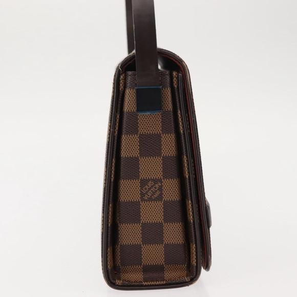 LOUIS VUITTON Damier Ebene Tribeca Ron Shoulder Bag N51160 LV Auth 146766
