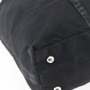 PRADA Tote Bag Nylon Leather 2way Black Silver Auth 146769-17