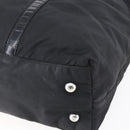 PRADA Tote Bag Nylon Leather 2way Black Silver Auth 146769-18