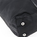 PRADA Tote Bag Nylon Leather 2way Black Silver Auth 146769-19