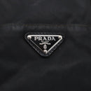 PRADA Tote Bag Nylon Leather 2way Black Silver Auth 146769-20