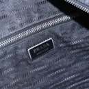PRADA Tote Bag Nylon Leather 2way Black Silver Auth 146769-21