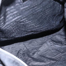 PRADA Tote Bag Nylon Leather 2way Black Silver Auth 146769-10