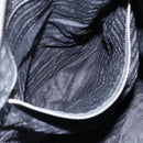 PRADA Tote Bag Nylon Leather 2way Black Silver Auth 146769-24