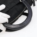 PRADA Tote Bag Nylon Leather 2way Black Silver Auth 146769-7