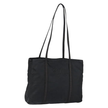 PRADA Shoulder Bag Nylon Black Silver Auth 146770