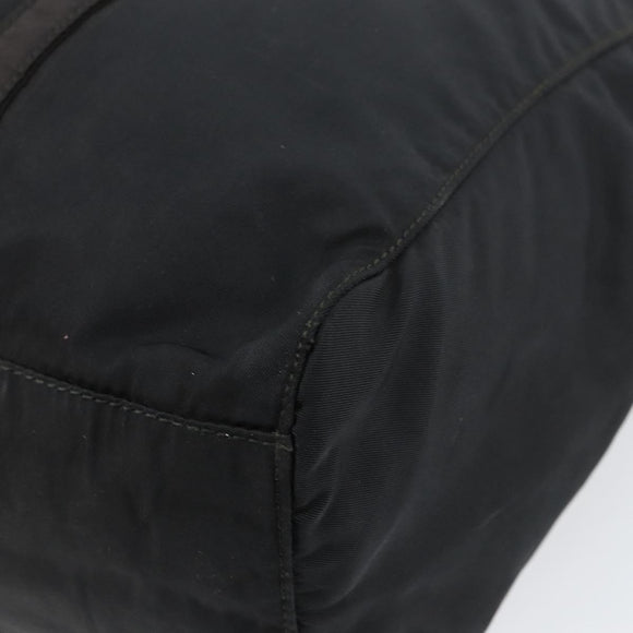 PRADA Shoulder Bag Nylon Black Silver Auth 146770