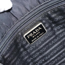PRADA Shoulder Bag Nylon Black Silver Auth 146770-17