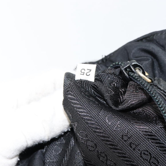 PRADA Shoulder Bag Nylon Black Silver Auth 146770