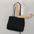 PRADA Shoulder Bag Nylon Black Silver Auth 146770-22