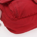PRADA Shoulder Bag Nylon Red Silver Auth 146771-14
