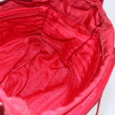 PRADA Shoulder Bag Nylon Red Silver Auth 146771-20