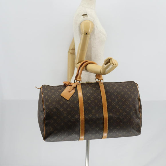 LOUIS VUITTON Monogram Keepall 55 Boston Bag M41424 LV Auth 146775