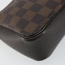 LOUIS VUITTON Damier Ebene Trousse Makeup Pouch N51982 LV Auth 146780-15