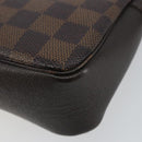 LOUIS VUITTON Damier Ebene Trousse Makeup Pouch N51982 LV Auth 146780-16