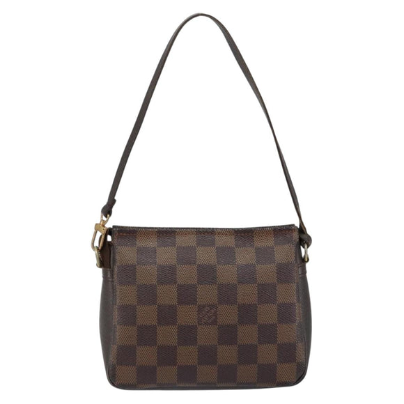 LOUIS VUITTON Damier Ebene Trousse Makeup Pouch N51982 LV Auth 146780