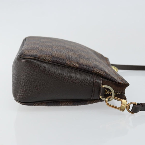 LOUIS VUITTON Damier Ebene Trousse Makeup Pouch N51982 LV Auth 146780