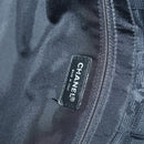 CHANEL New travel line Tote Bag Nylon Black gold CC Auth 146789-10