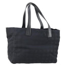 CHANEL New travel line Tote Bag Nylon Black gold CC Auth 146789-1