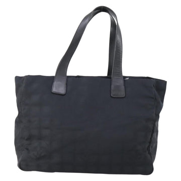 CHANEL New travel line Tote Bag Nylon Black gold CC Auth 146789 - 0