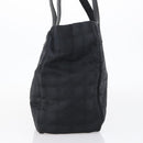 CHANEL New travel line Tote Bag Nylon Black gold CC Auth 146789-4