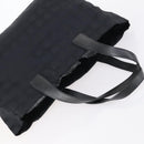 CHANEL New travel line Tote Bag Nylon Black gold CC Auth 146789-6