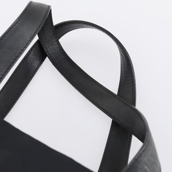 CHANEL New travel line Tote Bag Nylon Black gold CC Auth 146789