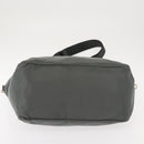 PRADA Tote Bag Nylon 2way Khaki Silver Auth 146790-5