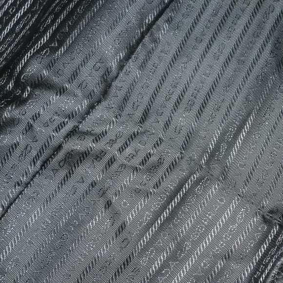 PRADA Tote Bag Nylon 2way Khaki Silver Auth 146790