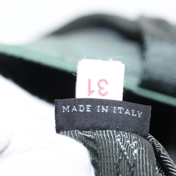 PRADA Tote Bag Nylon 2way Khaki Silver Auth 146790