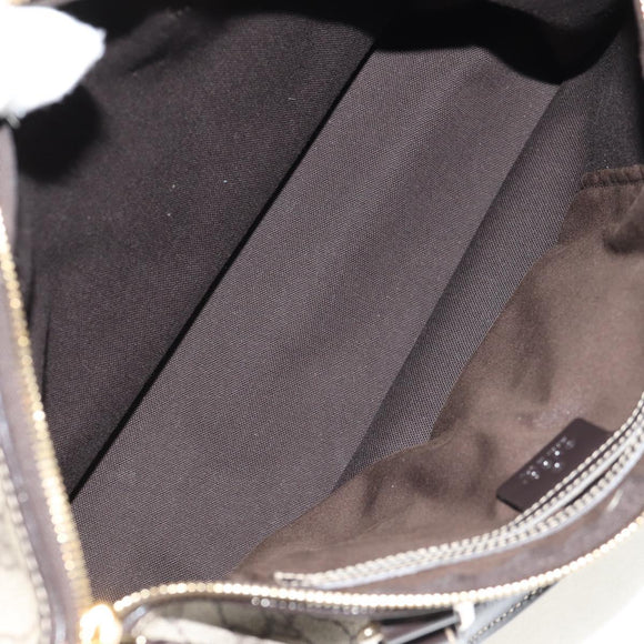 GUCCI GG Supreme Hand Bag PVC Beige Gold 190259 Auth 146791V