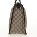 GUCCI GG Supreme Hand Bag PVC Beige Gold 190259 Auth 146791V-4