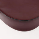 CARTIER Must Line Shoulder Bag Leather Bordeaux Gold Auth 146793-16