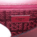 CARTIER Must Line Shoulder Bag Leather Bordeaux Gold Auth 146793-17