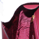 CARTIER Must Line Shoulder Bag Leather Bordeaux Gold Auth 146793-19